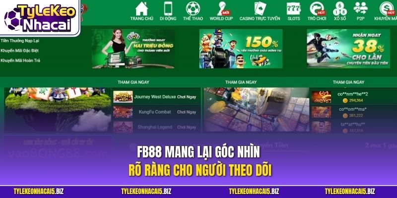 FB88 mang lại góc nhìn rõ ràng cho người theo dõi 